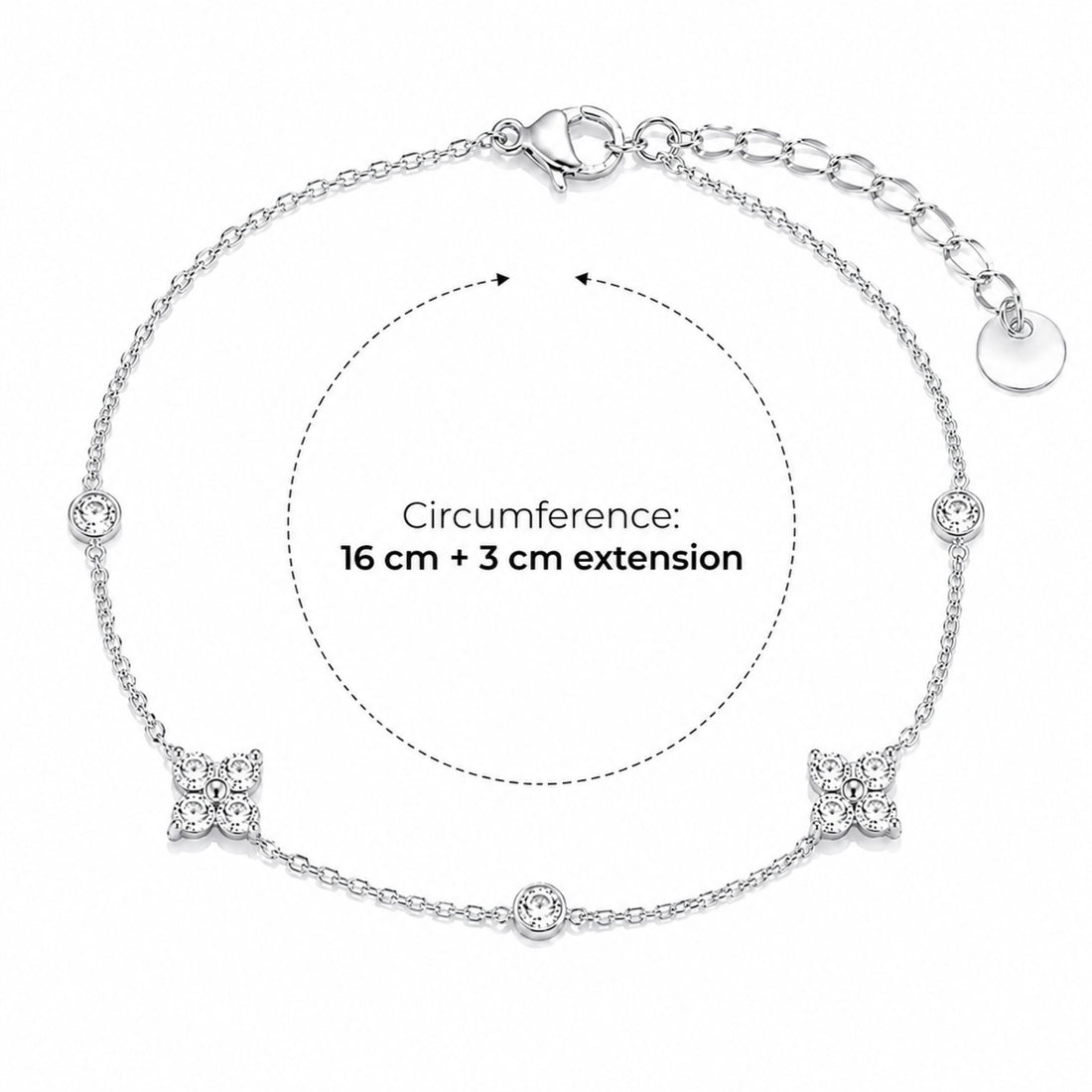 Bloom Crystal Bracelet – Brățară din Oțel Inoxidabil cu Zirconii Strălucitoare