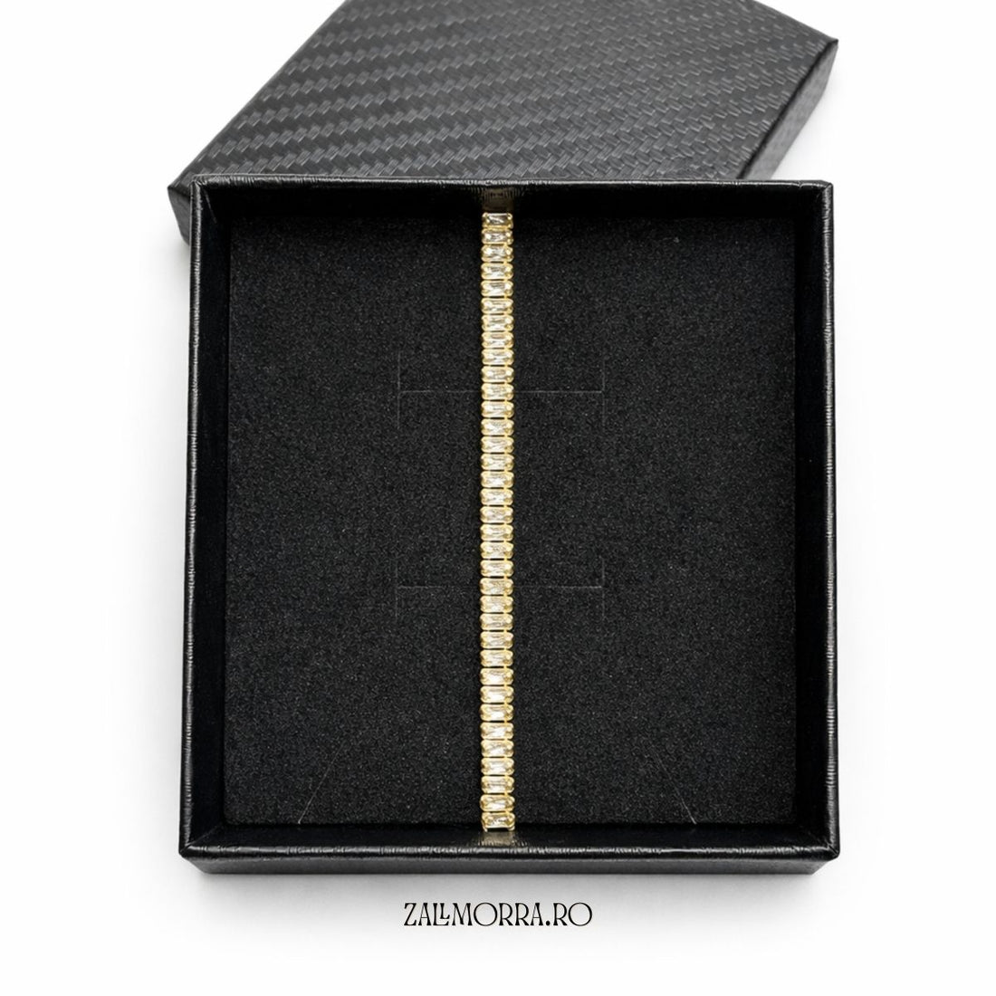 Brățară Tennis Baguette Gold | Bratari Zallmorra