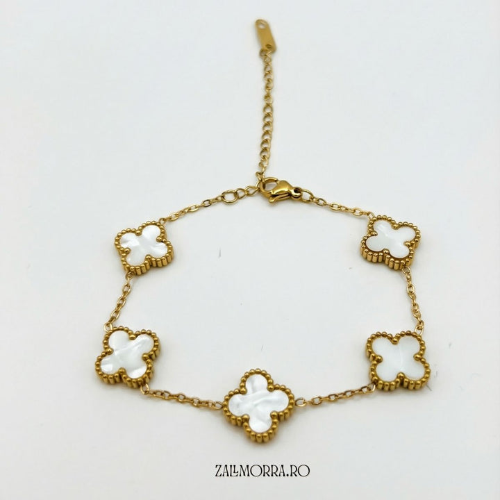 Brățară Trifoi Alb – „White Clover ” cu Trifoi Mare