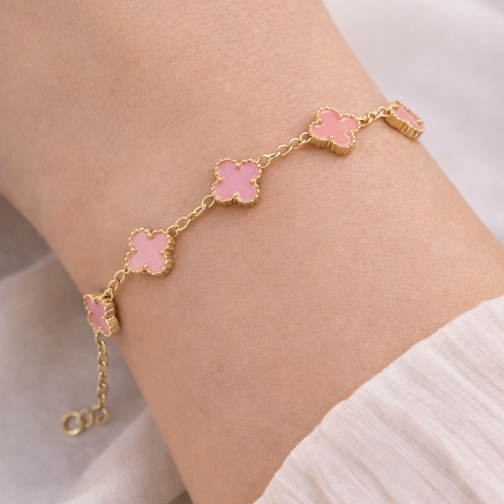 Brățară Elegantă Gold cu Trifoi Rozm MINI – Model Clover Chic pentru Damă