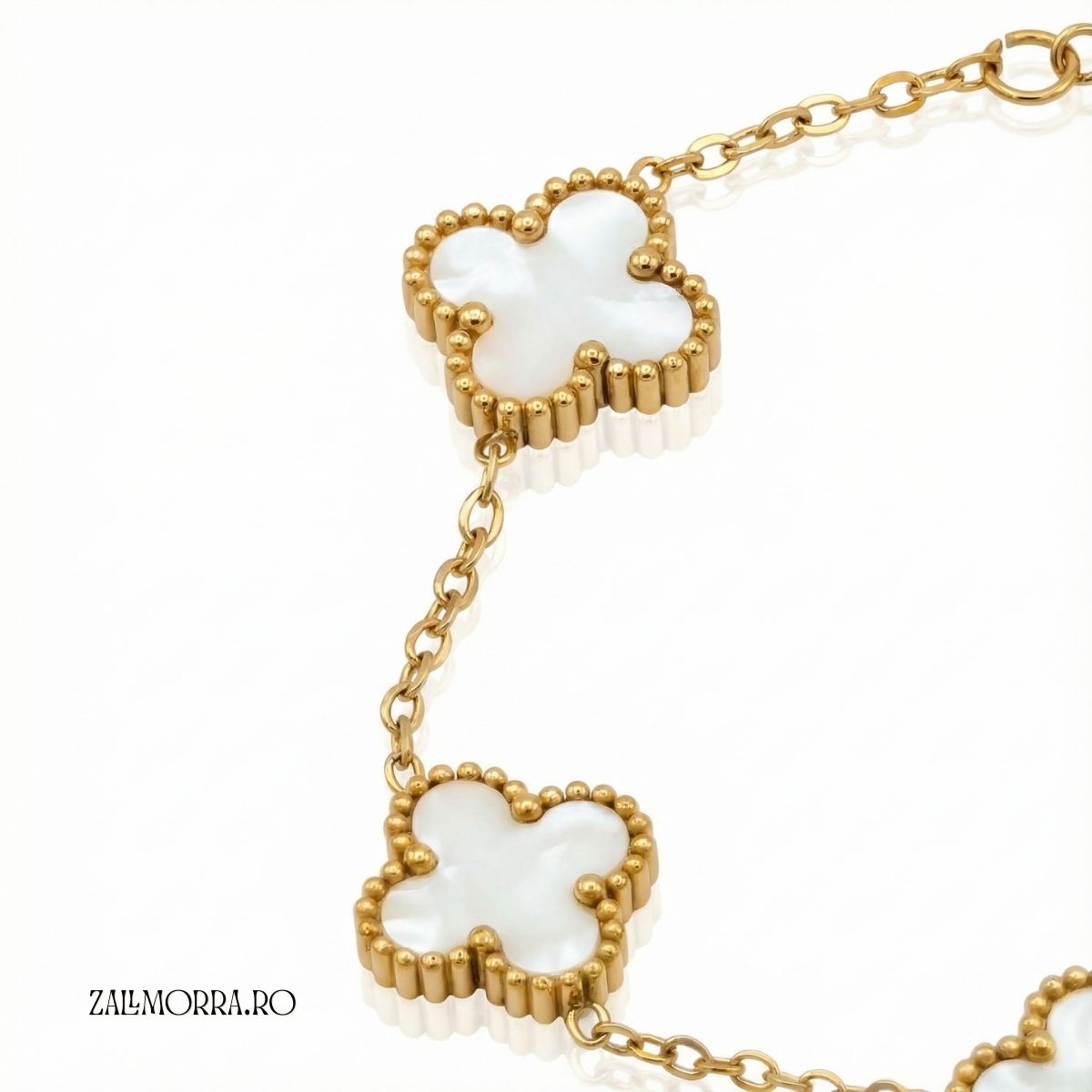 Brățară Trifoi Alb – „White Clover ” cu Trifoi Mare