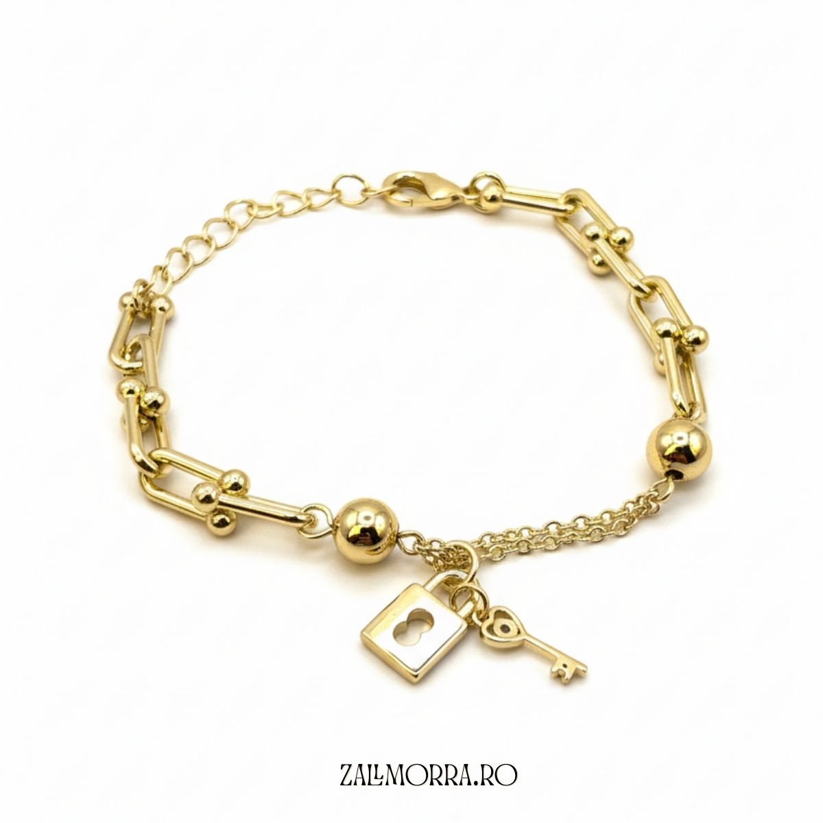 Brățară „Cheia Inimii” – Aurie, Elegantă & Simbolică