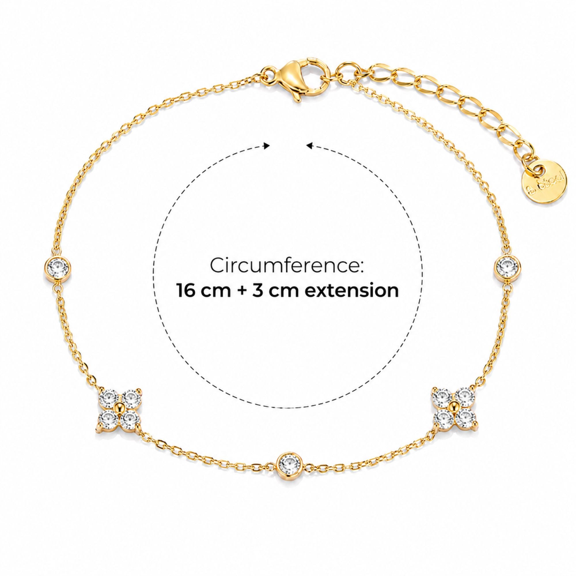 Bloom Crystal Bracelet – Brățară din Oțel Inoxidabil cu Zirconii Strălucitoare
