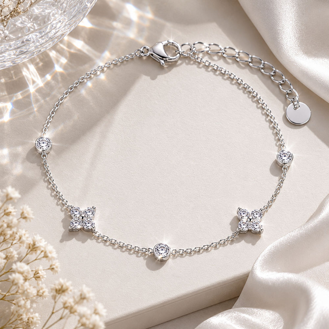 Bloom Crystal Bracelet – Brățară din Oțel Inoxidabil cu Zirconii Strălucitoare