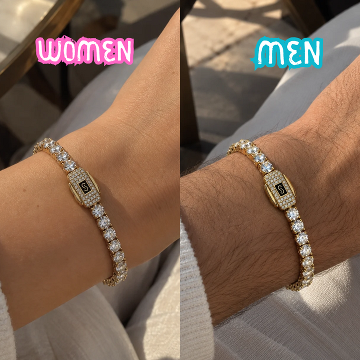 Brățară Monaco aurie cu pietre transparente