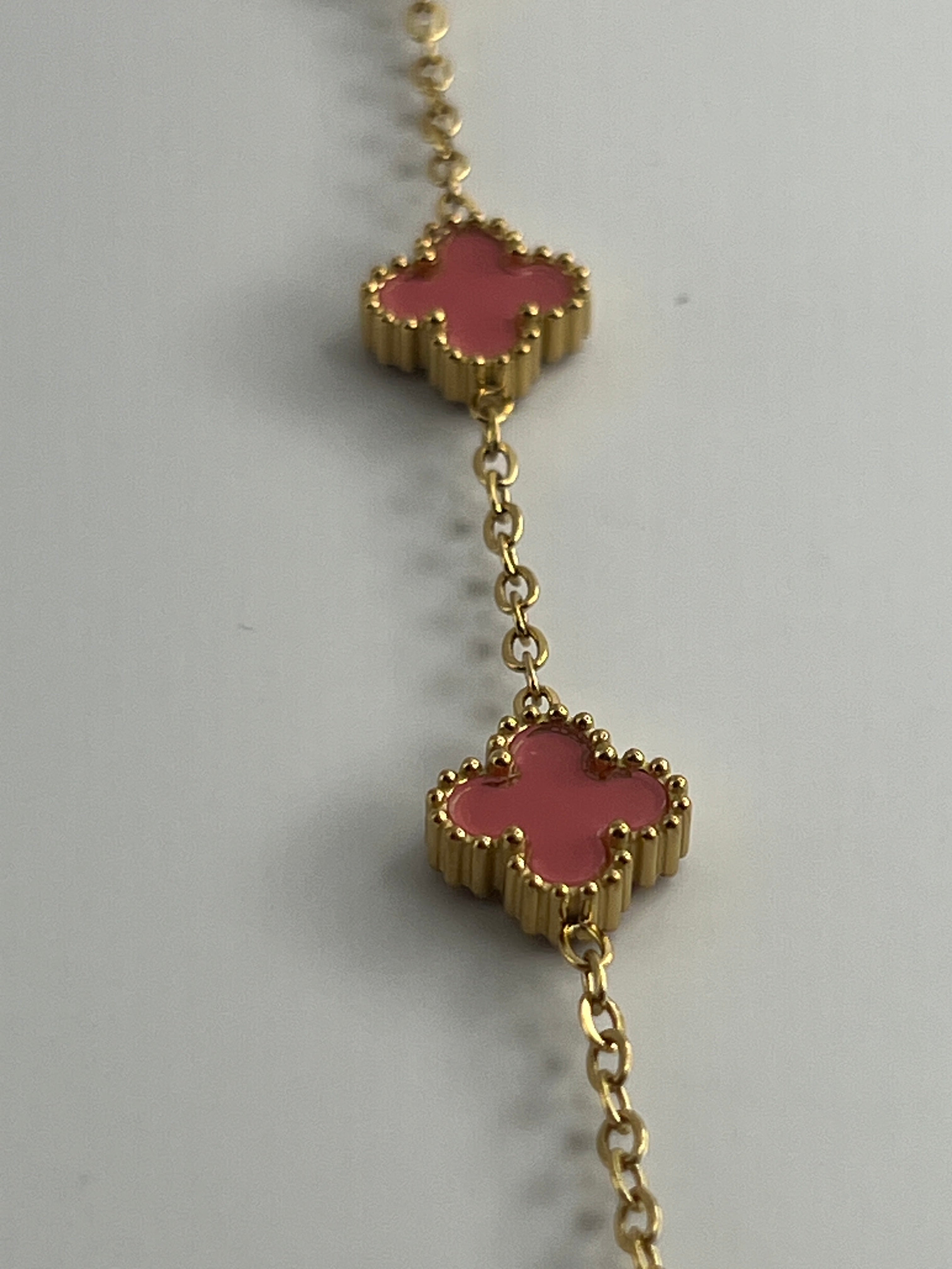 Brățara Zallmorra– „Pink Clover ” cu trifoi  roz  MINI