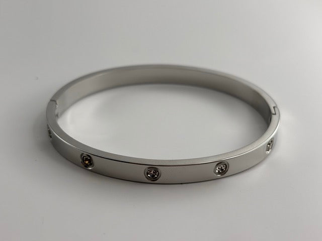 Brățară Zallmorra cu cristale Classic Shine – Argintiu | Bijuterii din oțel inoxidabil