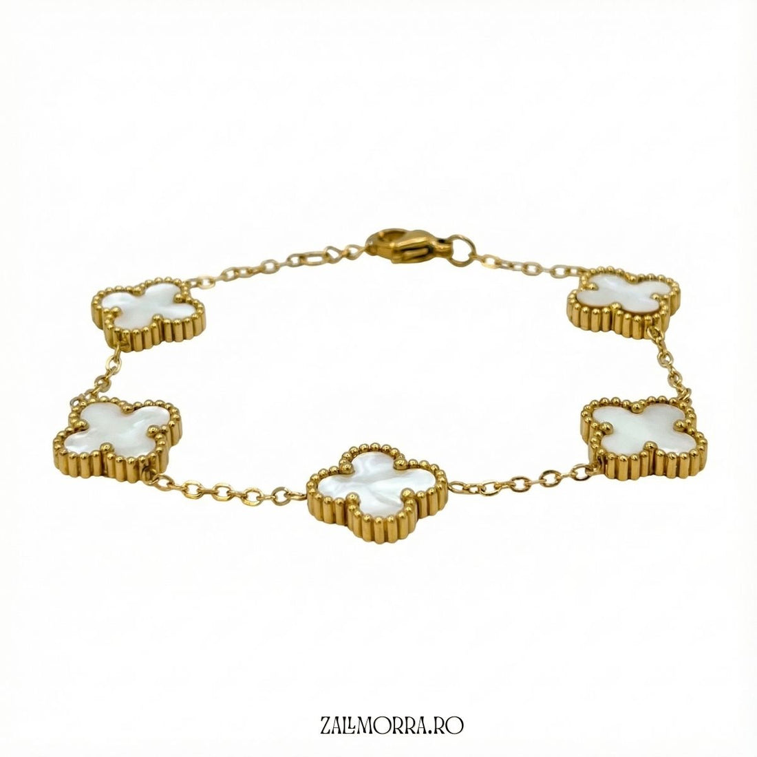 Brățară Trifoi Alb – „White Clover ” cu Trifoi Mare