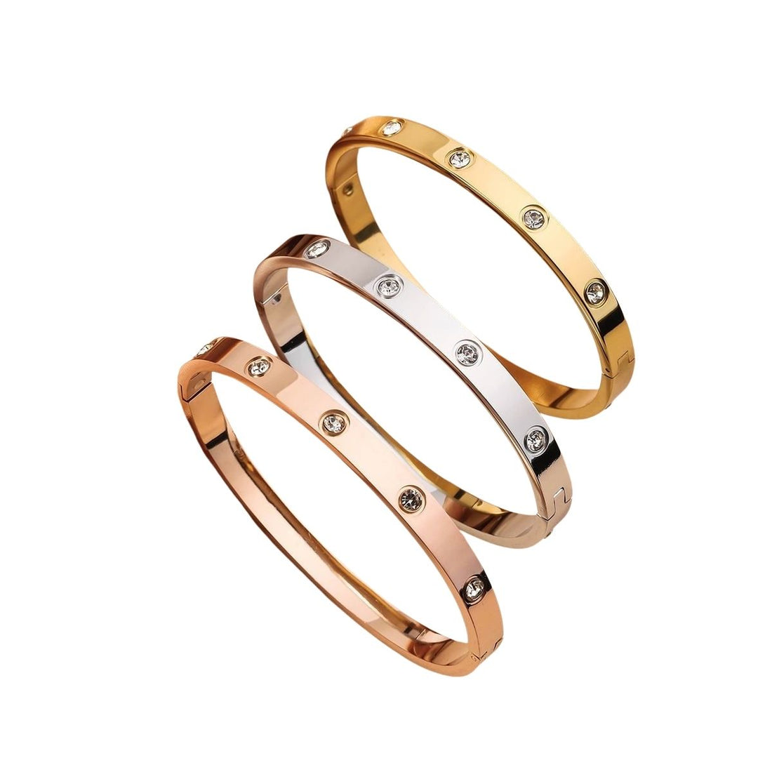 Brățară clasica Zallmorra cu cristale Classic Shine – Auriu | Bijuterii din oțel inoxidabil