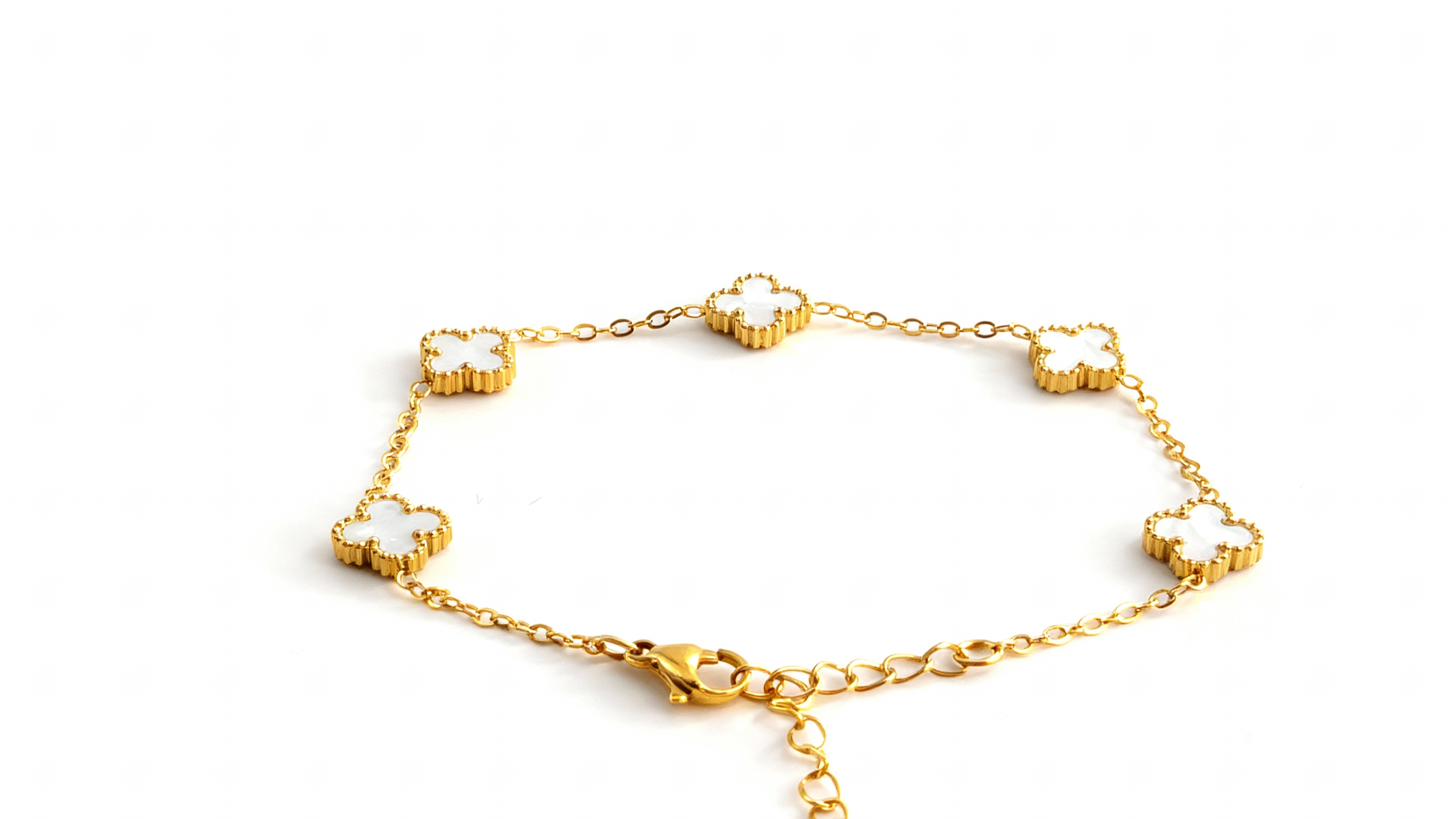 Brățara Zallmorra– „White Clover ” cu trifoi  alb MINI