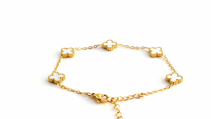 Brățara Zallmorra– „White Clover ” cu trifoi  alb MINI