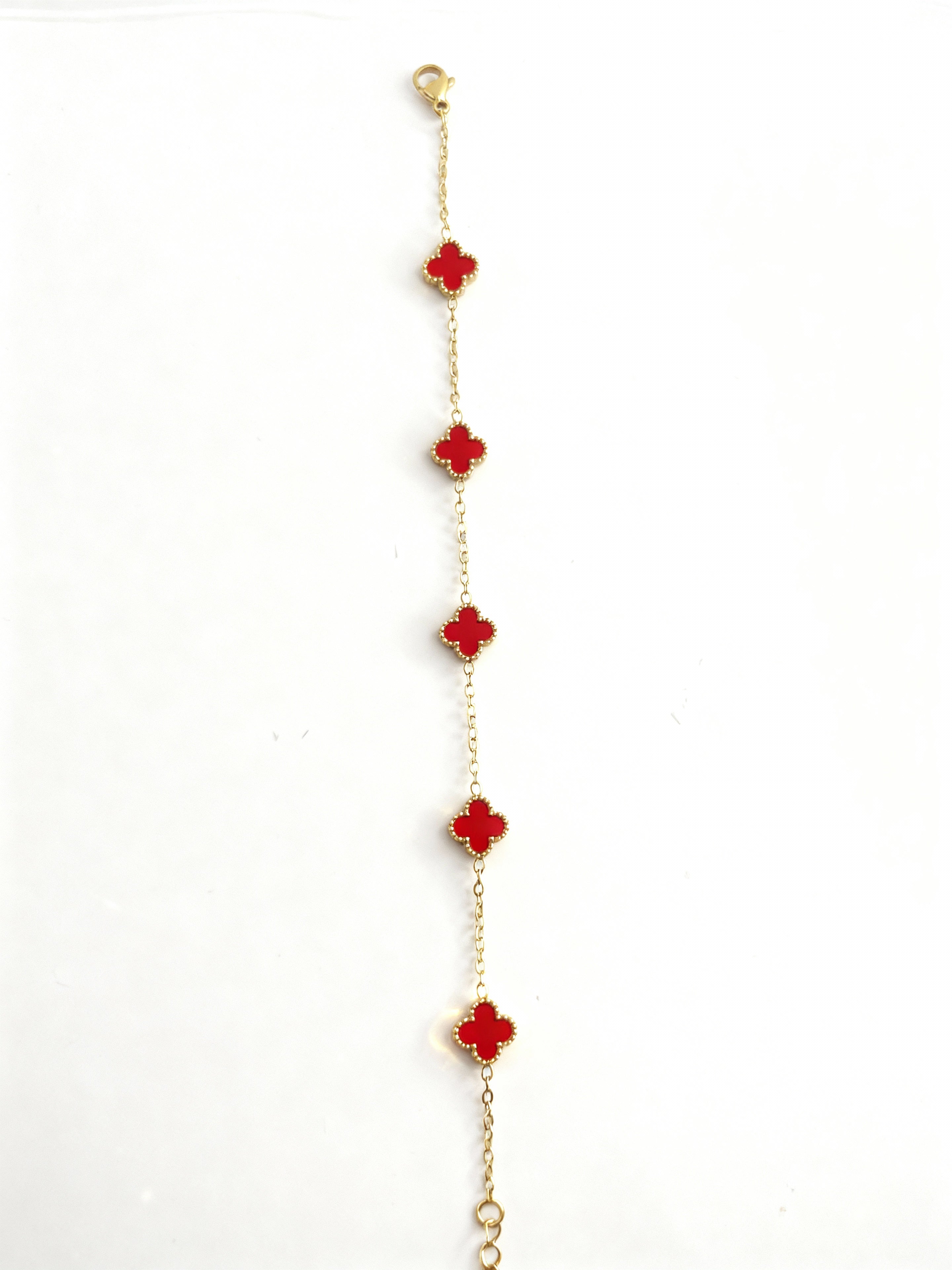 Brățara Zallmorra– „Red Clover ” cu trifoi  roșu MINI