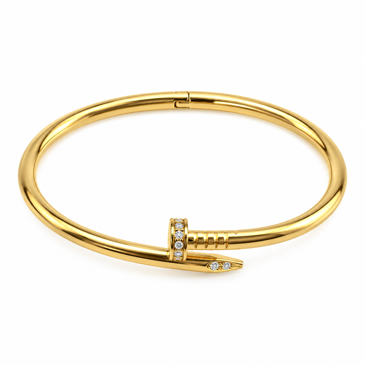 Brățară CUI Classic aurie cu zirconii