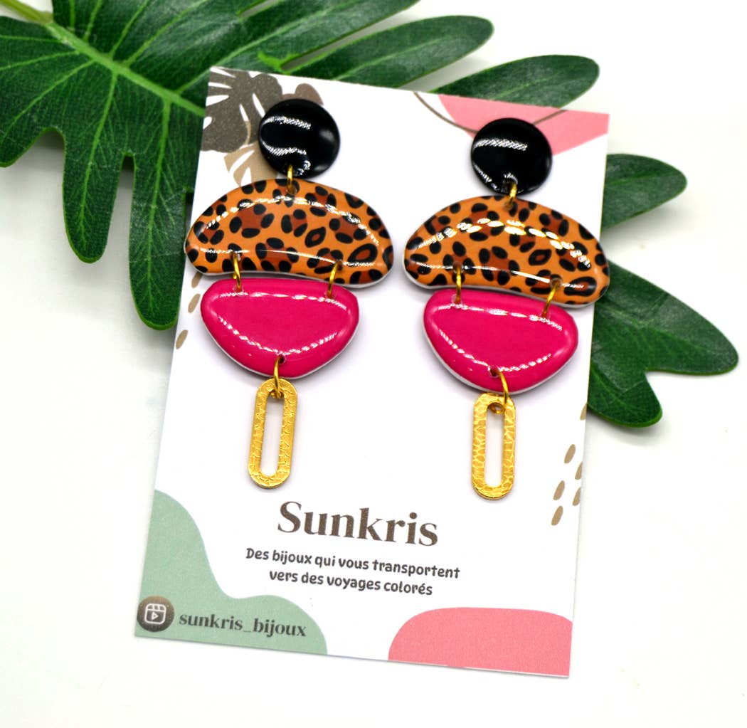 CerCercei LEOPARD FUCHSIA – Handmade din Rășină și Oțel Inoxidabil | Zallmorra Artisan Collection