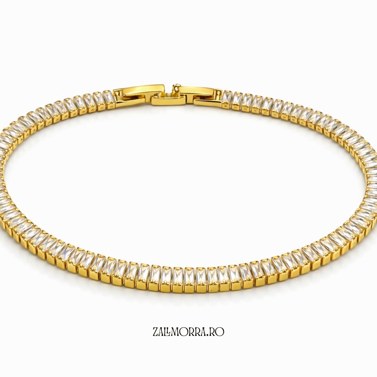 Brățară Tennis Baguette Gold | Bratari Zallmorra