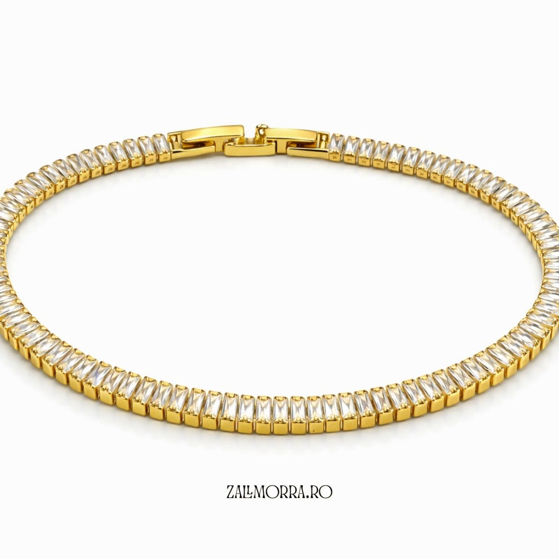 Brățară Tennis Baguette Gold | Bratari Zallmorra